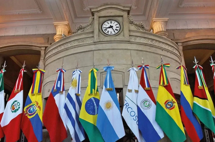 Bandeiras dos países do Mercosul