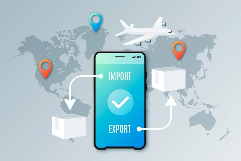 Dispositivo controlando as operações de importação e exportação