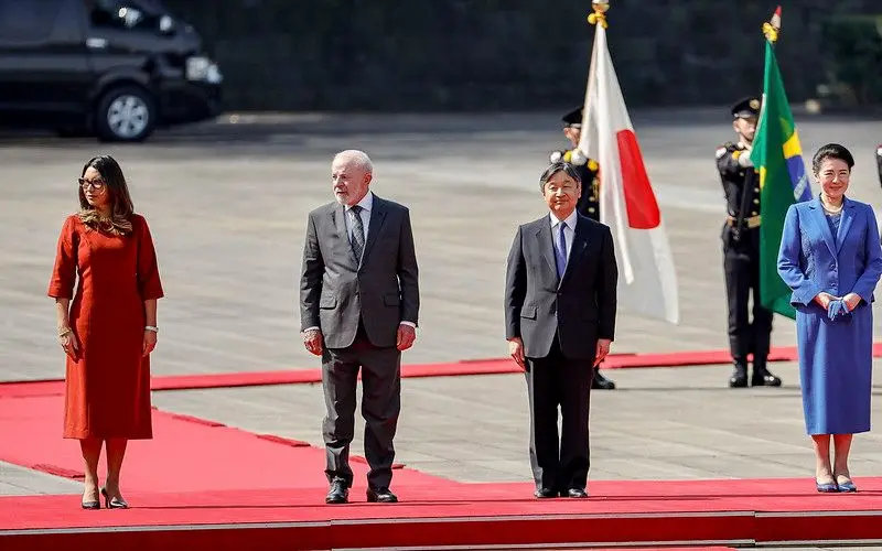 Lula e Janja foram recebidos pelo imperador Naruhito e pela imperatriz Masako
